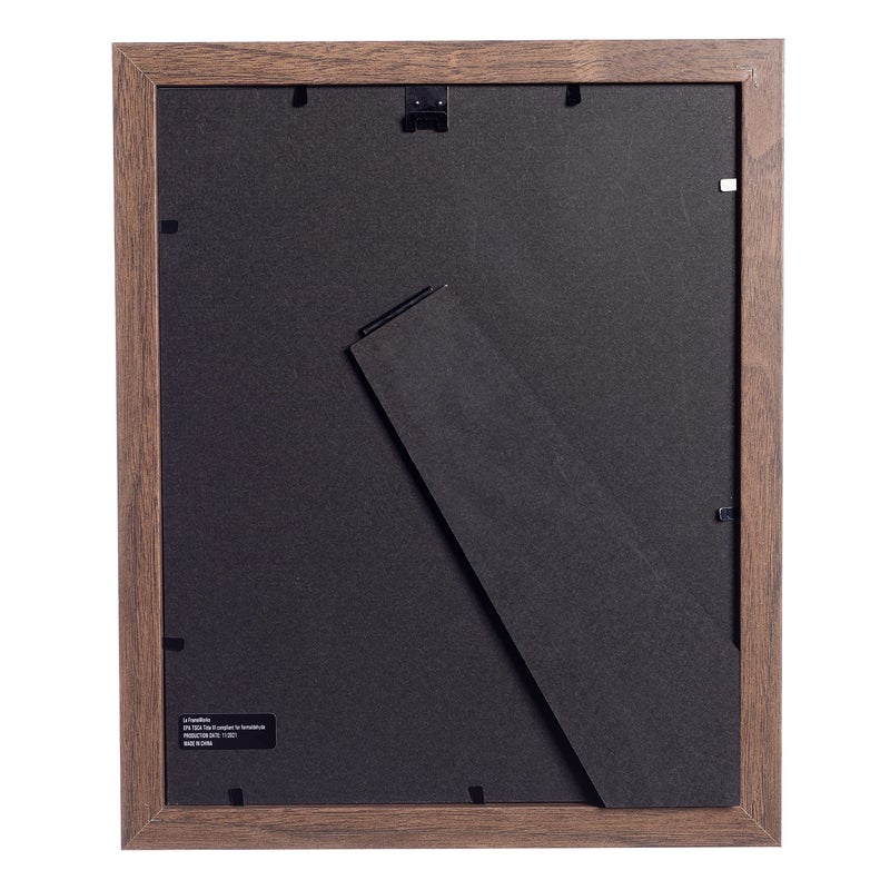 FrameWorks 2-Pack، 8x10 إطار صورة غير لامع إلى 5x7، بلوط داكن - إطار صورة كلاسيكي مع زجاج مقسى، إطار صورة بحواف نظيفة، إطار ملصق بلمسة نهائية بيضاء غير لامعة، إطار شهادة - Image 4